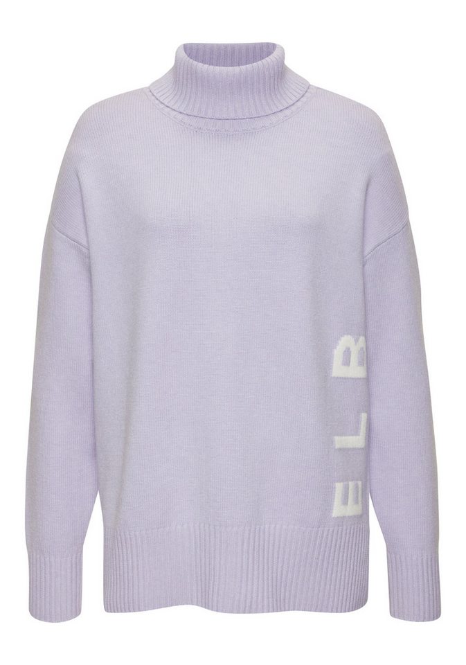 Elbsand Rollkragenpullover mit eingestricktem Logoschriftzug Kuscheliger Strickpullover, lockere Passform, super weich, casual – Bild 2 von 5