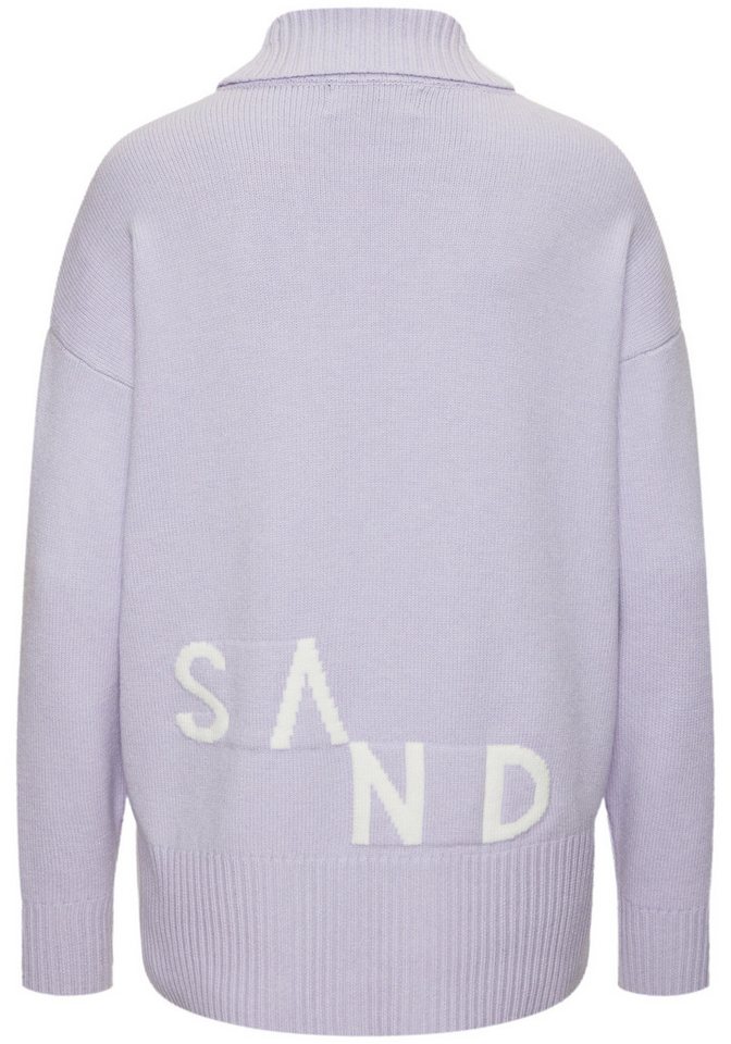 Elbsand Rollkragenpullover mit eingestricktem Logoschriftzug Kuscheliger Strickpullover, lockere Passform, super weich, casual – Bild 4 von 5