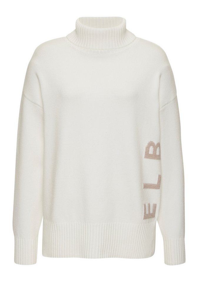 Elbsand Rollkragenpullover mit eingestricktem Logoschriftzug Kuscheliger Strickpullover, lockere Passform, super weich, casual – Bild 2 von 5