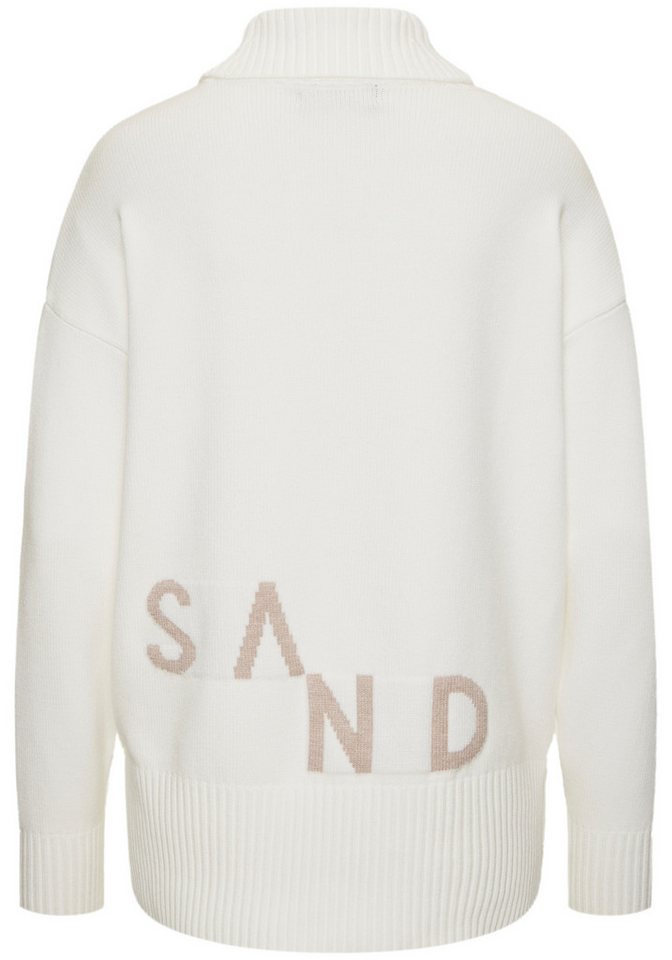 Elbsand Rollkragenpullover mit eingestricktem Logoschriftzug Kuscheliger Strickpullover, lockere Passform, super weich, casual – Bild 4 von 5