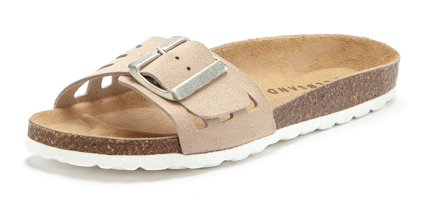 Elbsand Sandale, Mule, offener Schuh, Sommerschuhe, Lederpantolette Pantolette aus Leder mit weichem Korkfußbett – Bild 2 von 5
