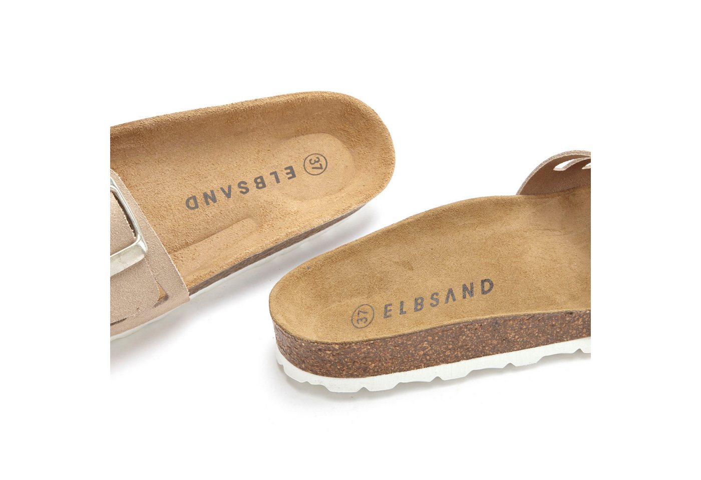 Elbsand Sandale, Mule, offener Schuh, Sommerschuhe, Lederpantolette Pantolette aus Leder mit weichem Korkfußbett – Bild 5 von 5