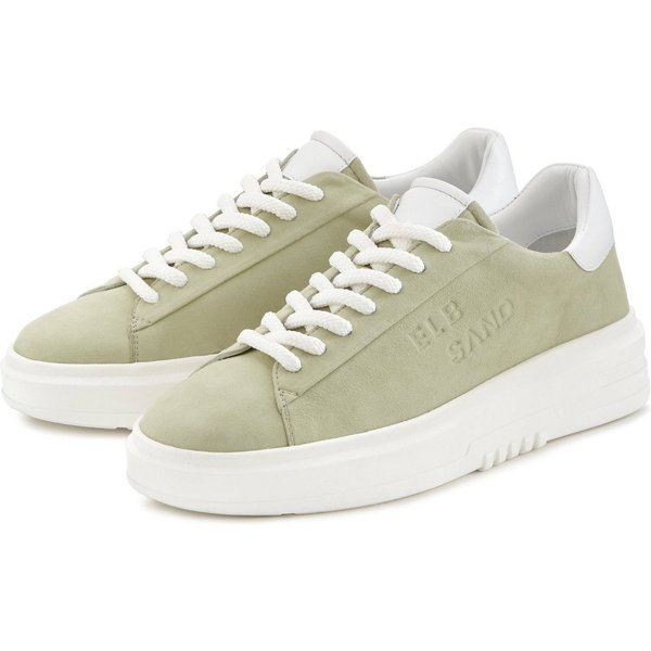 Elbsand Schnürschuh, Turnschuh, Schnürhalbschuh, Freizeitschuh, Ledersneaker Sneaker aus Leder mit modischer Plateausohle