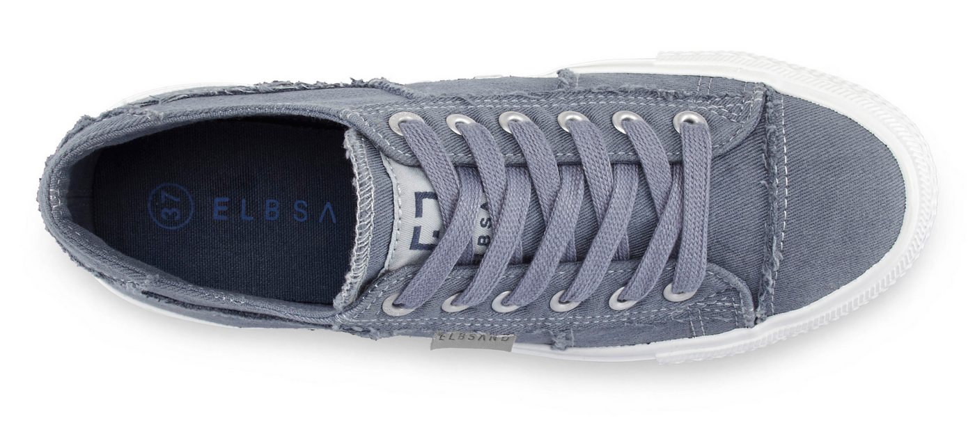 Elbsand Schnürschuh, Stoffschuhe, Textilschuhe, Turnschuh, Freizeitschuh Sneaker Schnürhalbschuh aus Textil in modernem Used-Look VEGAN – Bild 3 von 5