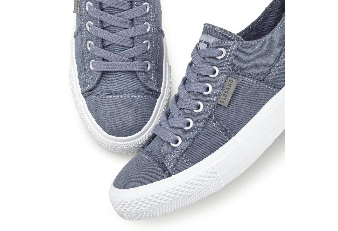 Elbsand Schnürschuh, Stoffschuhe, Textilschuhe, Turnschuh, Freizeitschuh Sneaker Schnürhalbschuh aus Textil in modernem Used-Look VEGAN – Bild 4 von 5