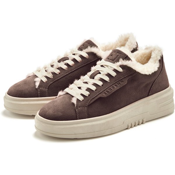 Elbsand Schnürschuh, Turnschuh, Schnürhalbschuh, Freizeitschuh, Ledersneaker Sneaker NEU aus Leder mit kuscheligem Warmfutter und Plateausohle