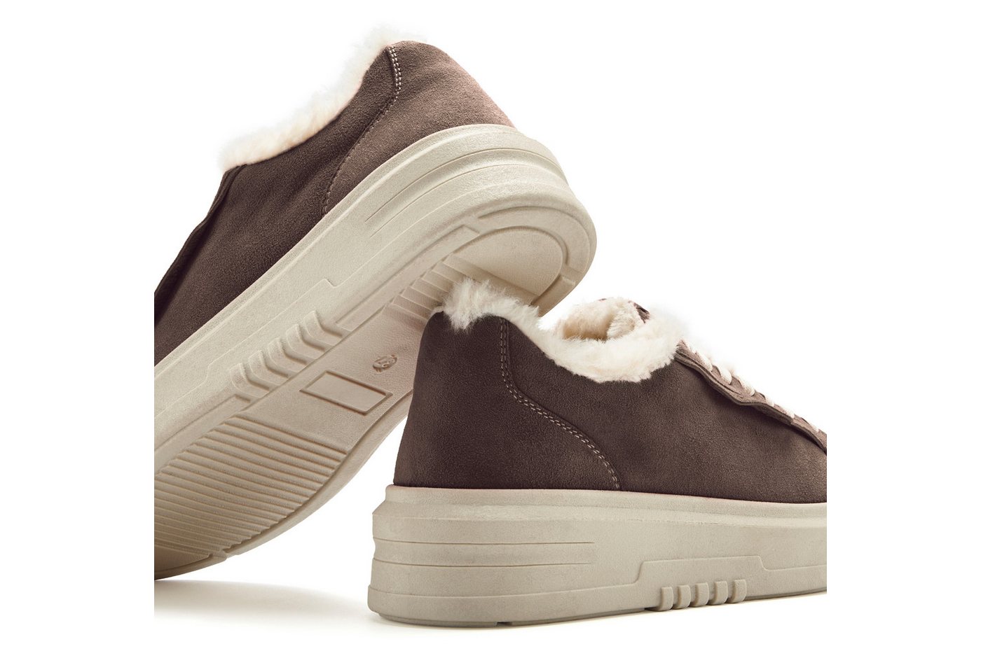 Elbsand Schnürschuh, Turnschuh, Schnürhalbschuh, Freizeitschuh, Ledersneaker Sneaker NEU aus Leder mit kuscheligem Warmfutter und Plateausohle – Bild 5 von 5