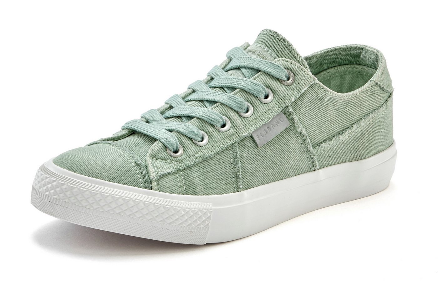 Elbsand Schnürschuh, Stoffschuhe, Textilschuhe, Turnschuh, Freizeitschuh Sneaker Schnürhalbschuh aus Textil in modernem Used-Look VEGAN – Bild 2 von 5