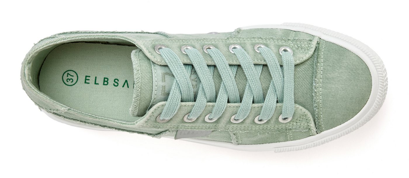 Elbsand Schnürschuh, Stoffschuhe, Textilschuhe, Turnschuh, Freizeitschuh Sneaker Schnürhalbschuh aus Textil in modernem Used-Look VEGAN – Bild 3 von 5