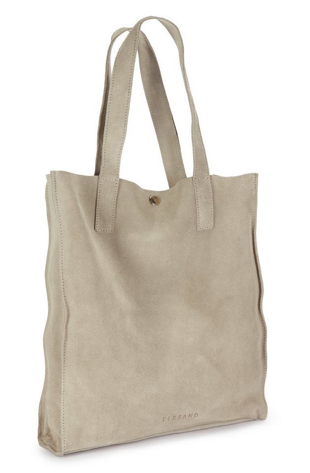 Elbsand Schultertasche Shopper, Ledertasche, Handtasche, Tragetasche, Damentasche, aus weichem Veloursleder – Bild 2 von 5