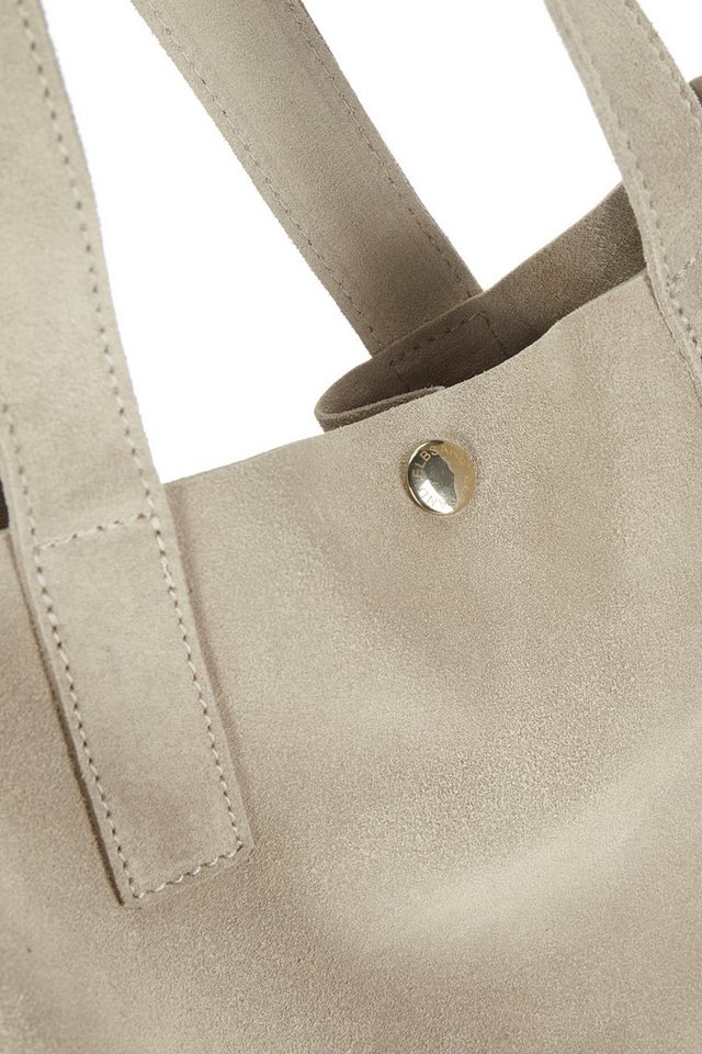 Elbsand Schultertasche Shopper, Ledertasche, Handtasche, Tragetasche, Damentasche, aus weichem Veloursleder – Bild 5 von 5