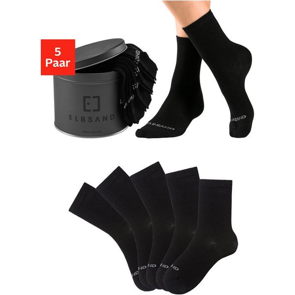 Elbsand Socken (Dose, 5-Paar) verpackt in praktischer Metalldose