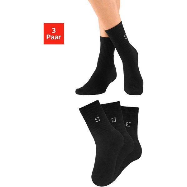 Elbsand Socken (Packung, 3-Paar) mit Frottee und eingestricktem Markenlogo
