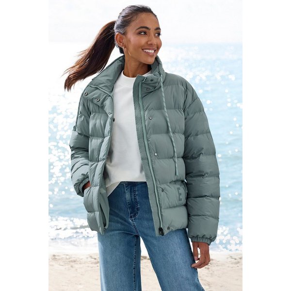 Elbsand Steppjacke mit großem Letter-Print