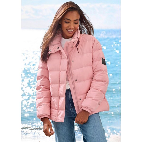 Elbsand Steppjacke mit großem seitlichen Logo-Print