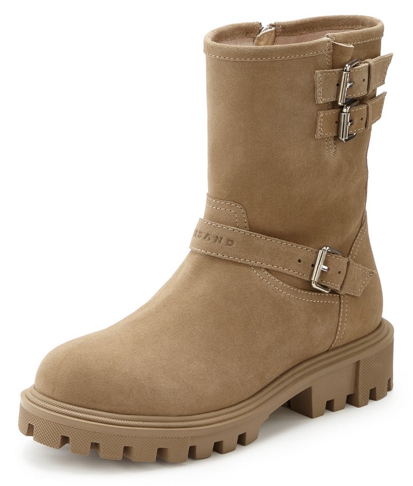 Elbsand Stiefel, Boots, Bikerboots, Lederstiefelette, Lederboots Stiefelette aus Leder mit trendigen Zierschnallen – Bild 2 von 5