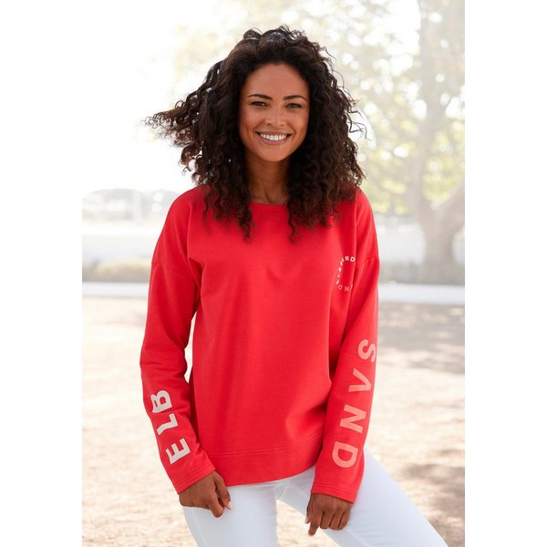 Elbsand Sweatshirt Anvor mit Logoprints auf den Ärmeln, sportlich-casual