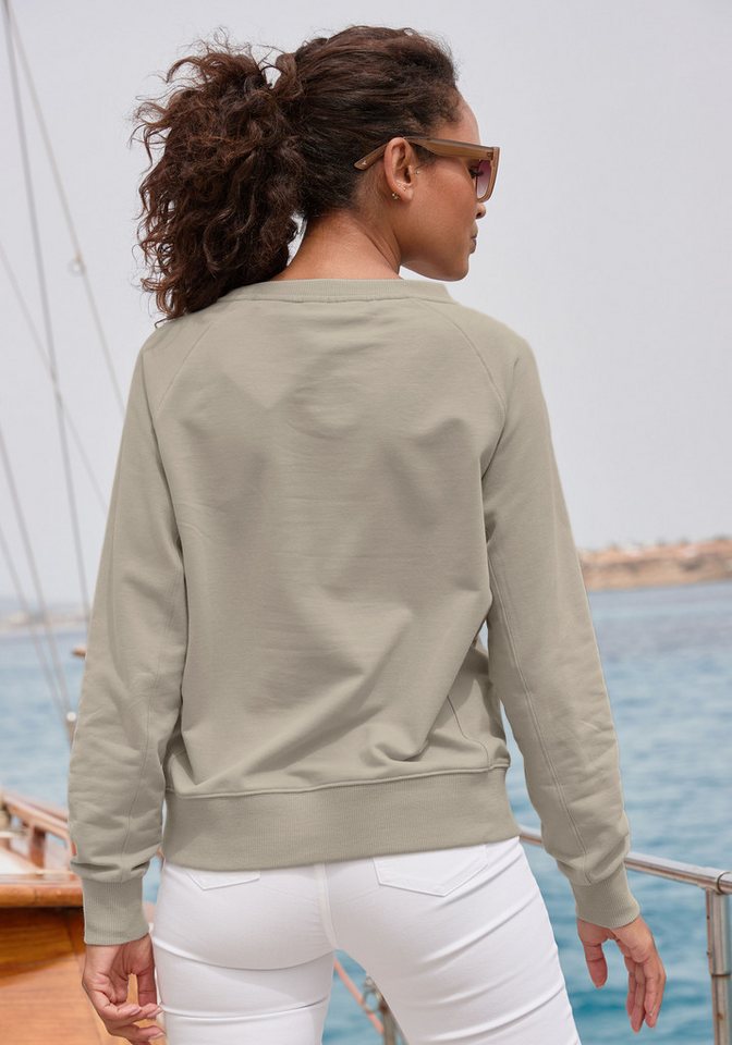 Elbsand Sweatshirt Zaara mit Frontprint, Rundhalsausschnitt, Printpullover, casual-sportlich – Bild 3 von 5