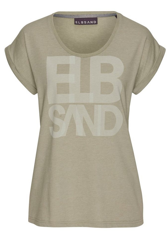 Elbsand T-Shirt Eldis mit Logodruck, Kurzarmshirt aus Baumwoll-Mix, sportlich-casual – Bild 2 von 5
