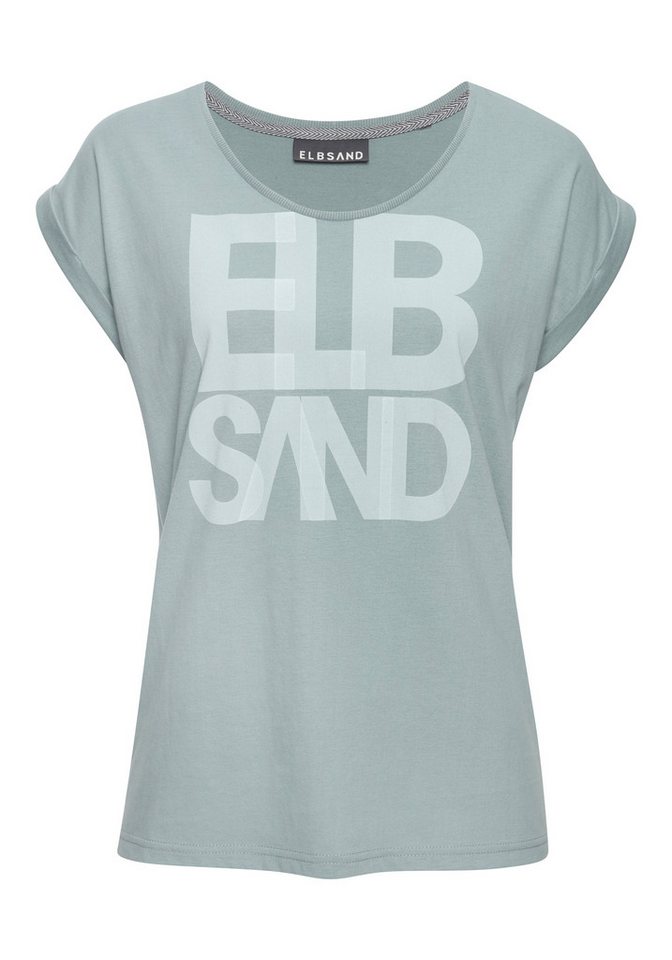 Elbsand T-Shirt Eldis mit Logodruck, Kurzarmshirt aus Baumwoll-Mix, sportlich-casual – Bild 2 von 5