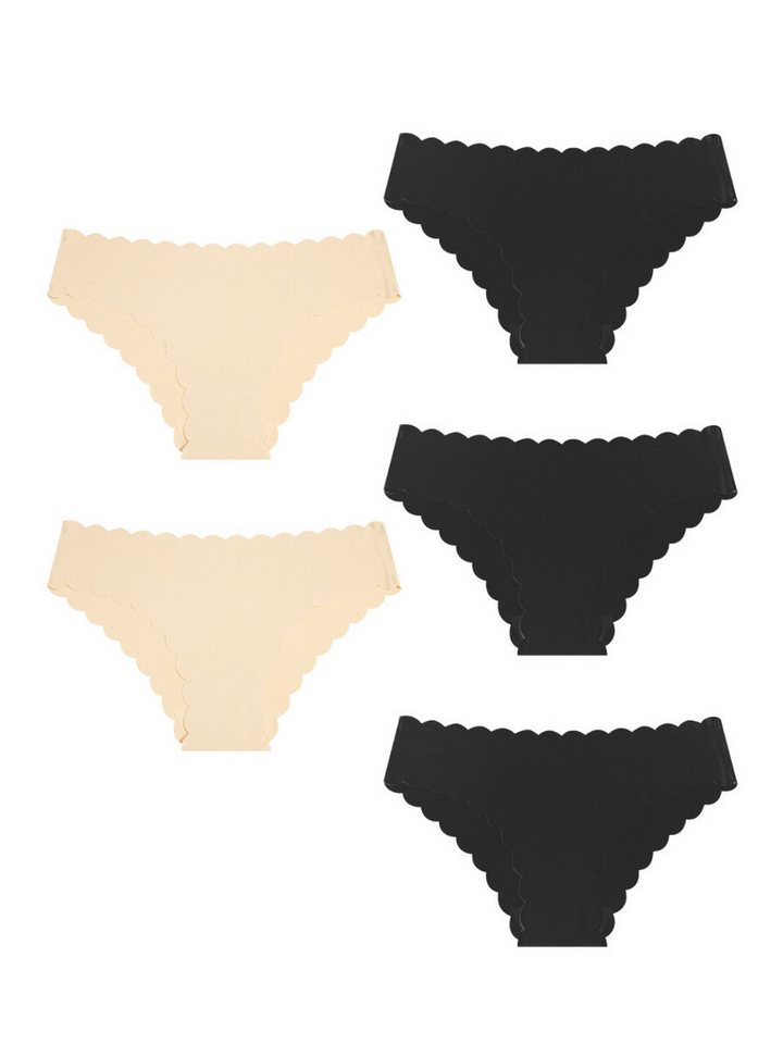 Elegant Love Slip Nahtlos Slips, Dessous, Sexy Unterwäsche, Brasilslip, Thongs, String (Set, 5-St., 5er-Pack) Höschen Lingerie für Damen, Unterhosen mit Muschel – Bild 2 von 5