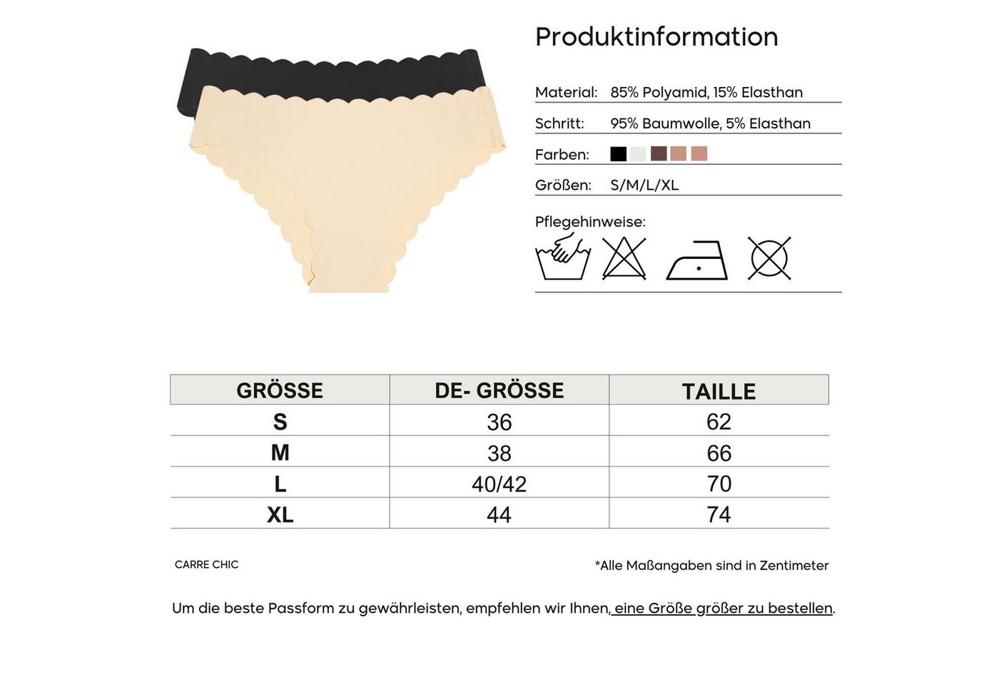 Elegant Love Slip Nahtlos Slips, Dessous, Sexy Unterwäsche, Brasilslip, Thongs, String (Set, 5-St., 5er-Pack) Höschen Lingerie für Damen, Unterhosen mit Muschel – Bild 4 von 5