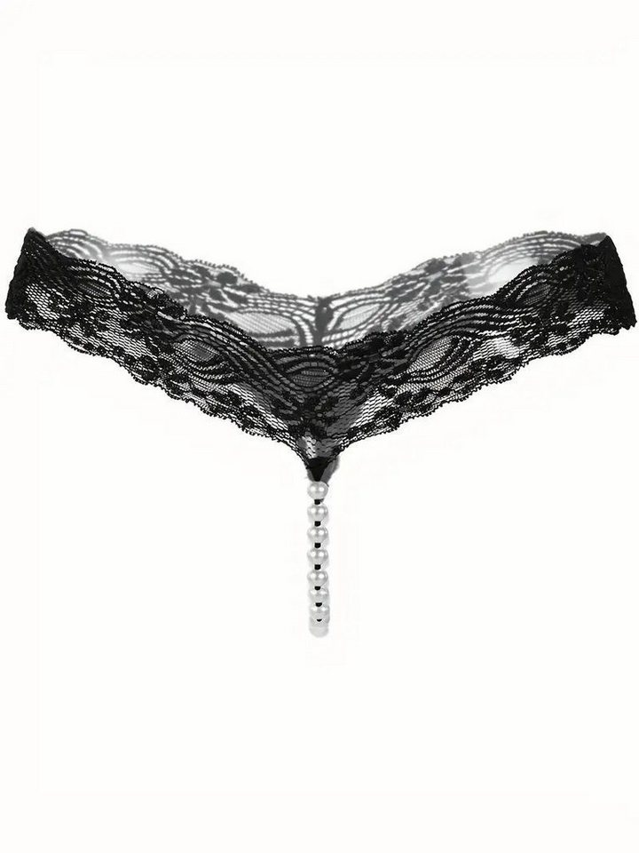 Elegant Love String-Ouvert Tanga Spitze Ouvert-String, Panty für Damen, Höschen mit Perlen sexy Reizwäsche, Lingerie, Dessous & Unterwäsche – Bild 2 von 4