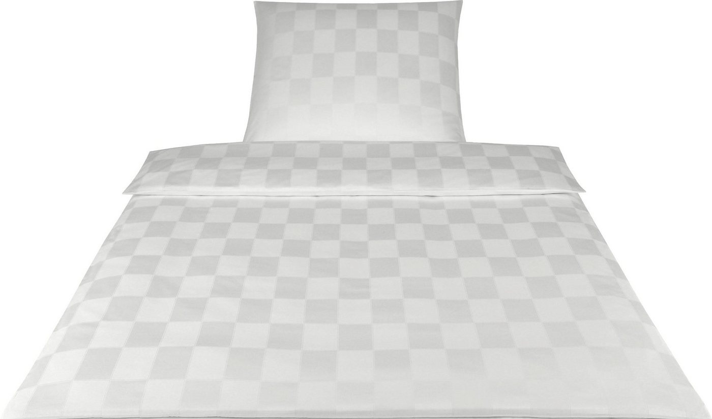 Elegante Bettwäsche Courage, Mako-Satin, 2 teilig, im modernen Karodesign – Bild 2 von 4