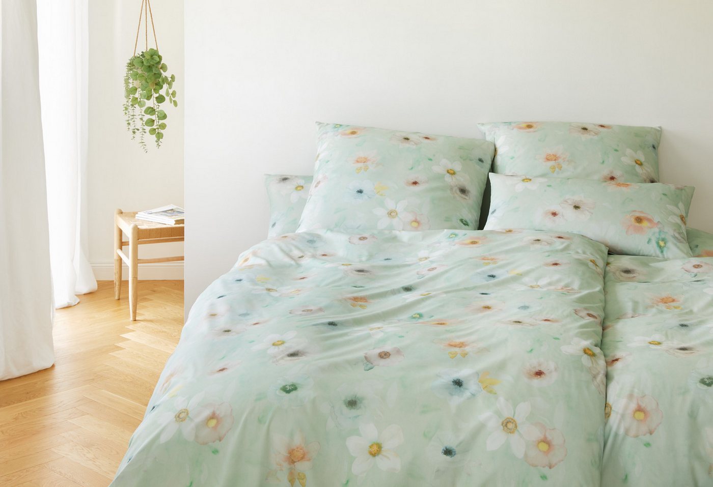 Elegante Bettwäsche Pastel, Mako-Batist, 2 teilig, angenehmes Hautgefühl – Bild 2 von 3