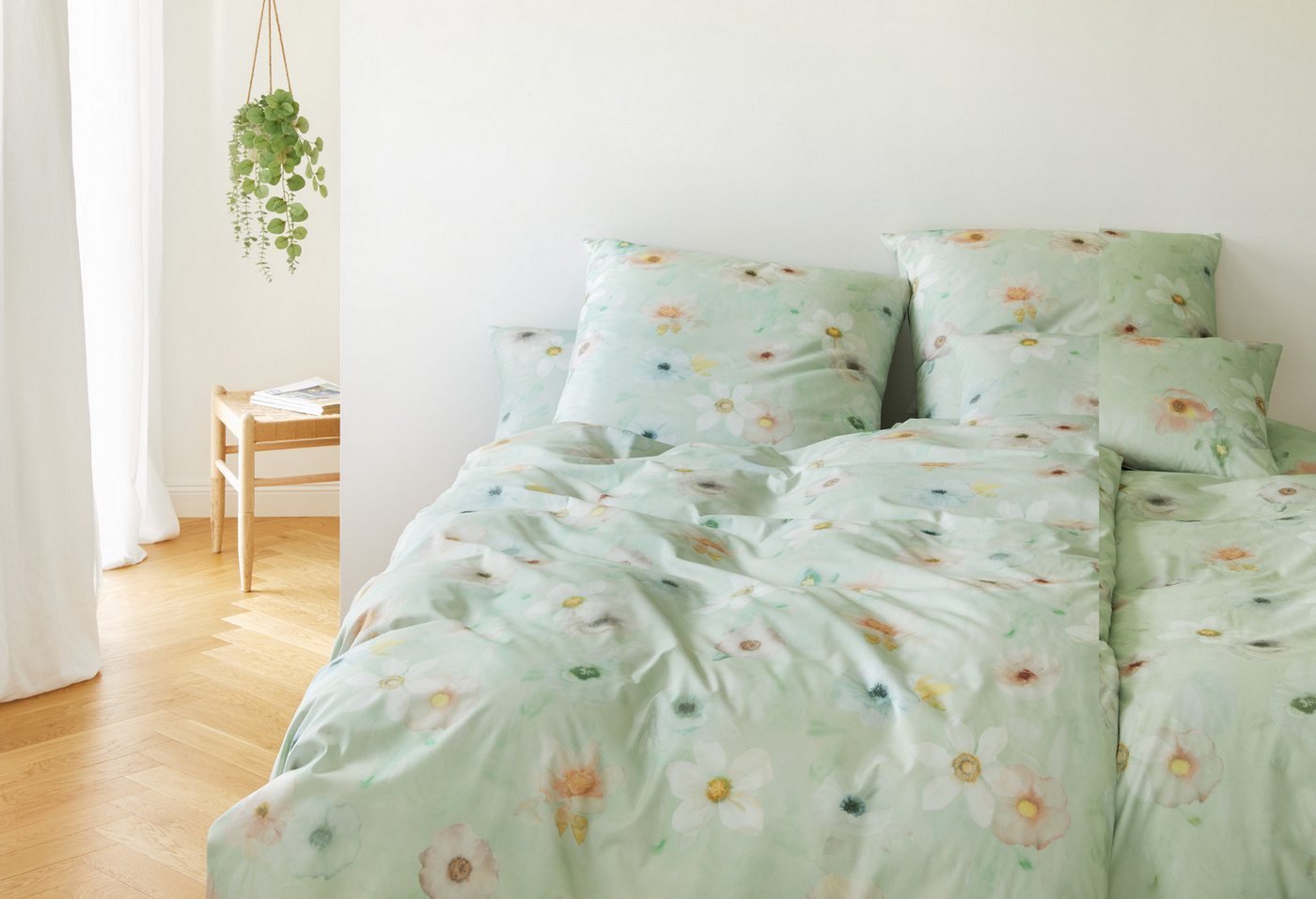 Elegante Bettwäsche Pastel, Mako-Batist, 2 teilig, angenehmes Hautgefühl – Bild 3 von 3
