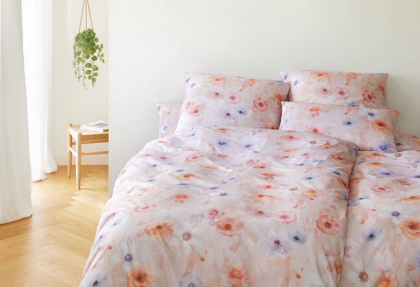 Elegante Bettwäsche Pastel Jersey, Jersey, 2 teilig, angenehmes Hautgefühl – Bild 2 von 2