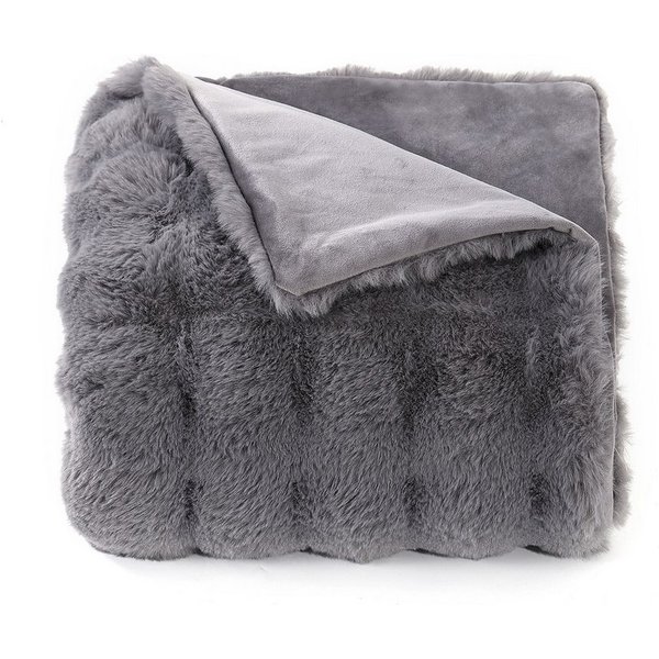 Wohndecke Kunstfelldecke Weiche Kuscheldecke Felloptik 150x200cm Kunstfell Decke, Elegear, Kuscheldecke Fell Bubble Decke Kaninchenfell Decke für Couch Bett Sof