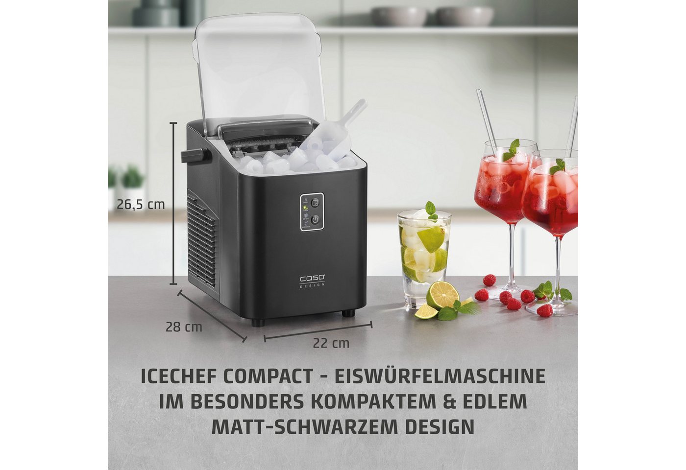 Caso Elektrischer Eiswürfelbereiter 3401 CASO IceChef Compact, 3401 CASO IceChef Compact – Bild 3 von 5