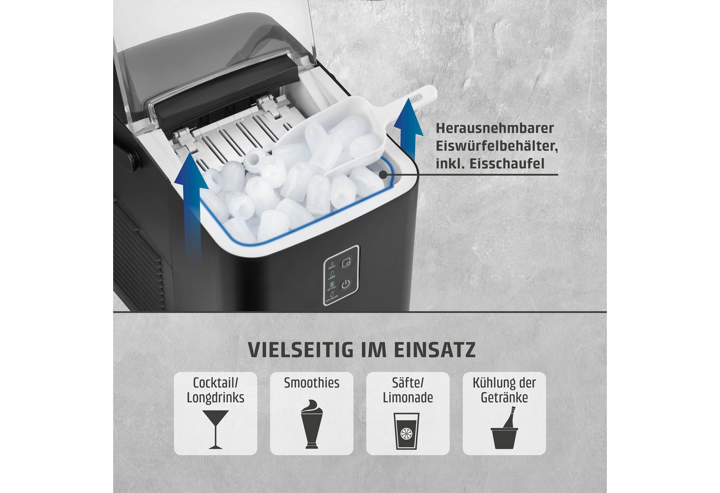 Caso Elektrischer Eiswürfelbereiter 3401 CASO IceChef Compact, 3401 CASO IceChef Compact – Bild 5 von 5
