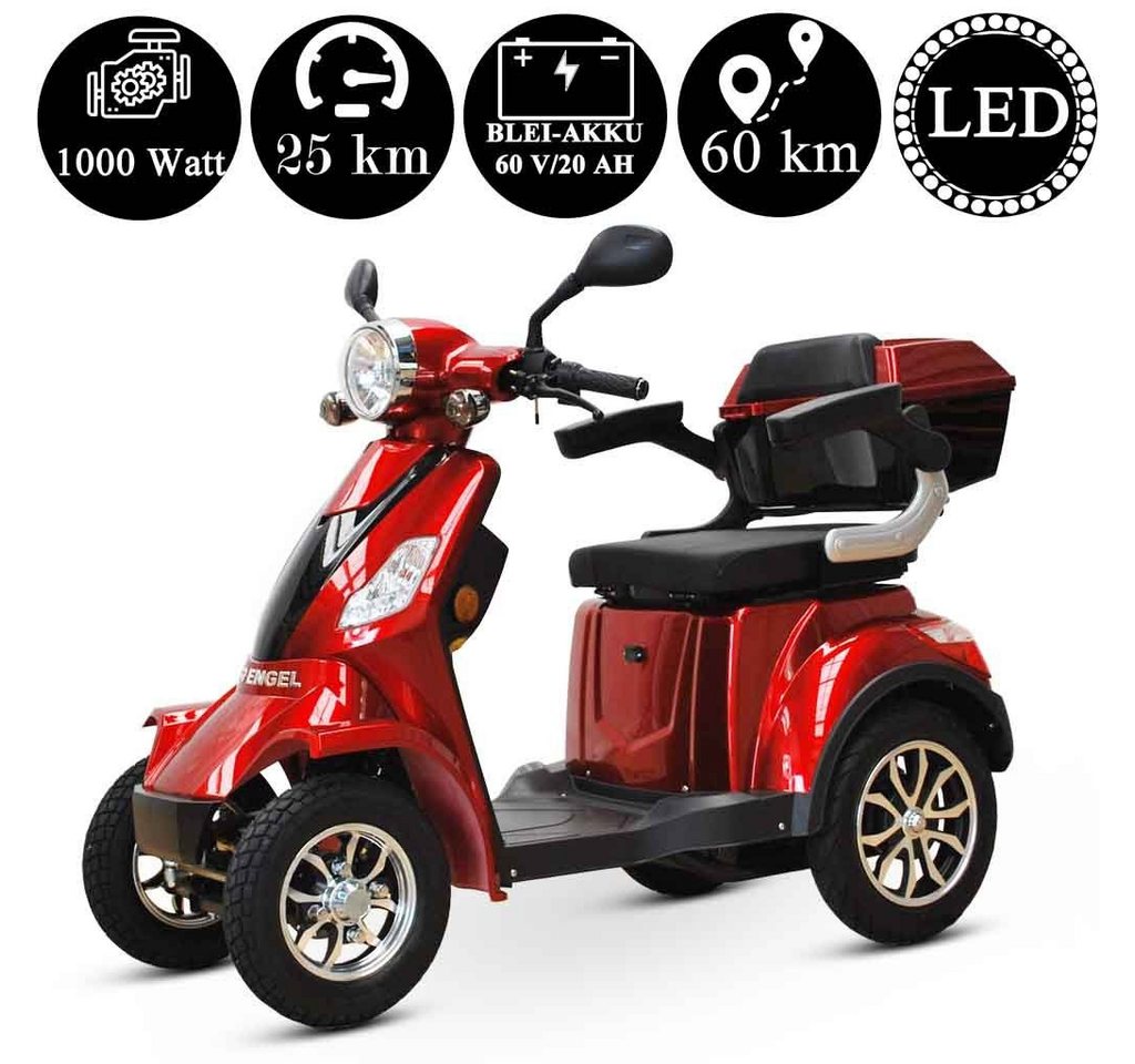 ECO ENGEL Elektromobil ECO ENGEL 510 Rot, Seniorenmobil 25 km/h 20 Ah Li-Io Akku 1000 W, 1000,00 W, 25,00 km/h – Bild 2 von 5