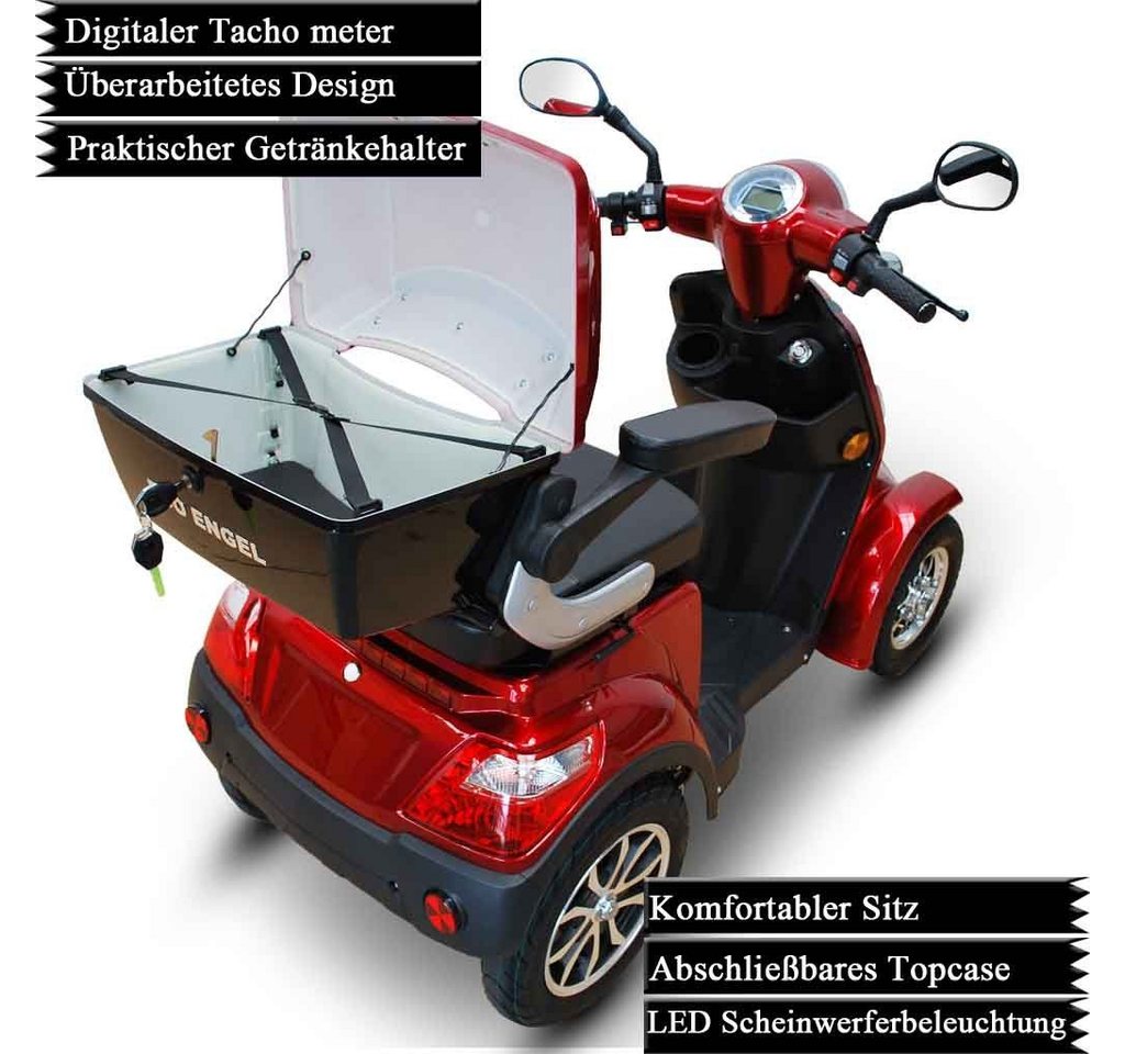 ECO ENGEL Elektromobil ECO ENGEL 510 Rot, Seniorenmobil 25 km/h 20 Ah Li-Io Akku 1000 W, 1000,00 W, 25,00 km/h – Bild 3 von 5