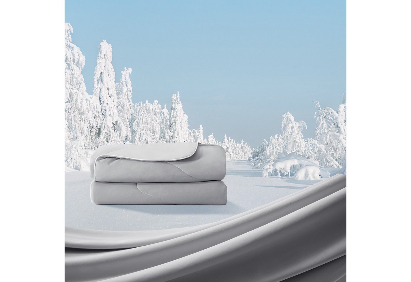 Elemuse Sommerbettdecke Kühldecke Sommerdecke, Selbstkühlende Atmungsaktive Extraleicht Decke, Füllung: 30% Lenzing Tencel und 70% Polyester (63% Polyester und  – Bild 3 von 5