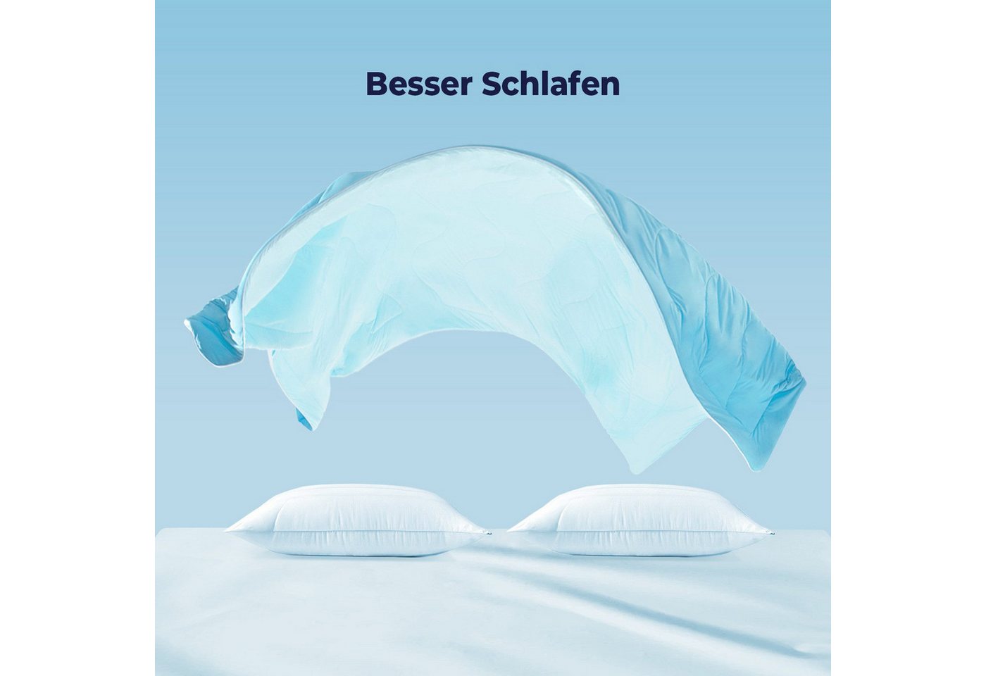 Elemuse Sommerbettdecke Kühldecke Sommerdecke, Selbstkühlende Atmungsaktive Extraleicht Decke, Füllung: 30% Lenzing Tencel und 70% Polyester (63% Polyester und  – Bild 3 von 5