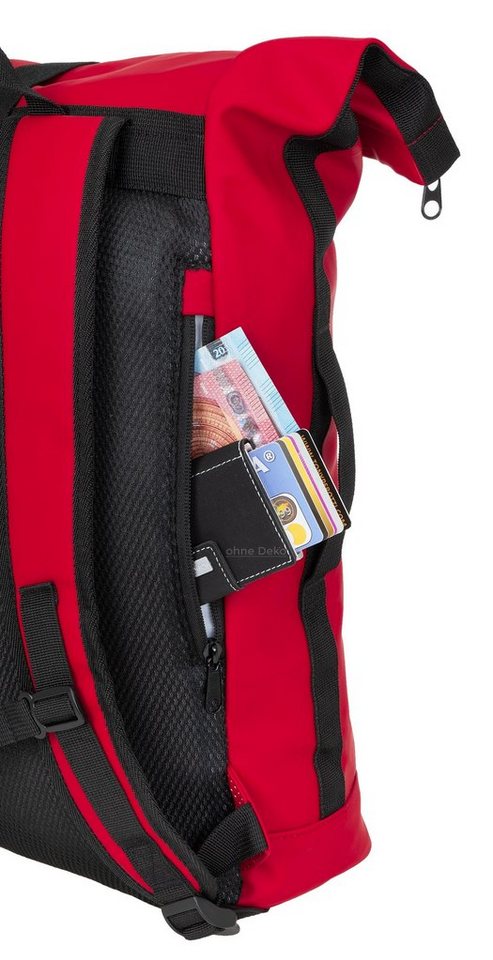 ELEPHANT Freizeitrucksack Time Bag aus Plane, Rucksack Laptoprucksack Daypack wasserabweisend + Trinkflasche – Bild 4 von 5