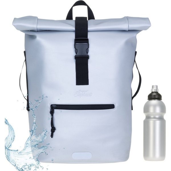 ELEPHANT Freizeitrucksack Time Bag aus Plane, Rucksack Laptoprucksack Daypack wasserabweisend + Trinkflasche