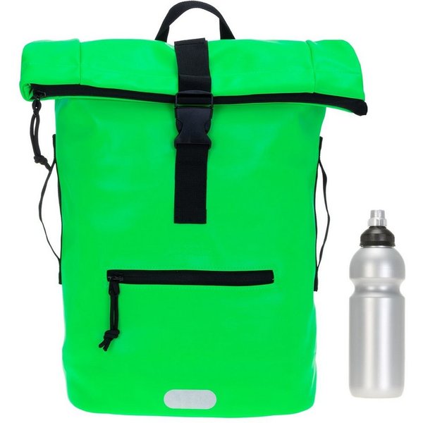ELEPHANT Freizeitrucksack Time Bag aus Plane, Rucksack Laptoprucksack Daypack wasserabweisend + Trinkflasche