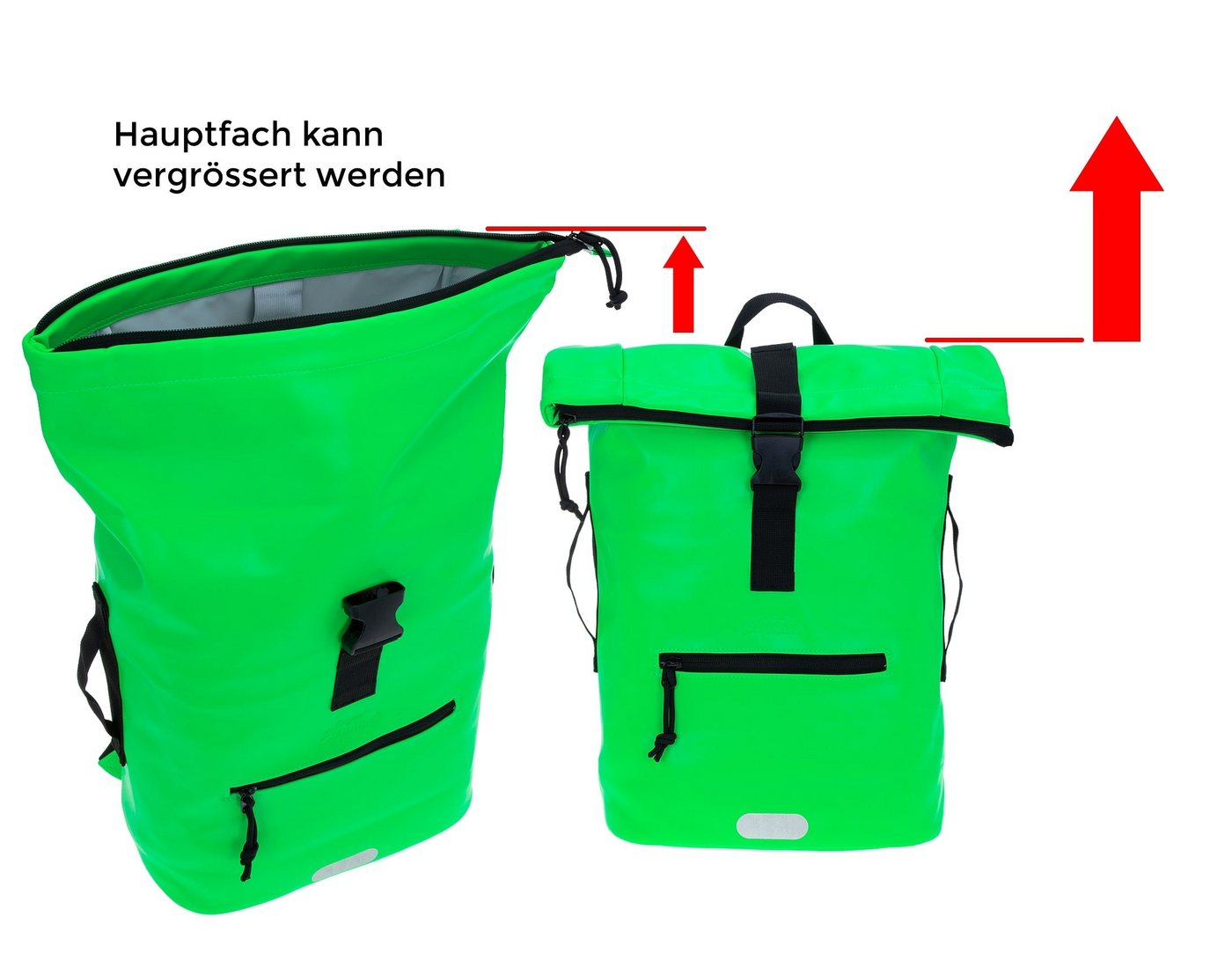 ELEPHANT Freizeitrucksack Time Bag aus Plane, Rucksack Laptoprucksack Daypack wasserabweisend + Trinkflasche – Bild 5 von 5
