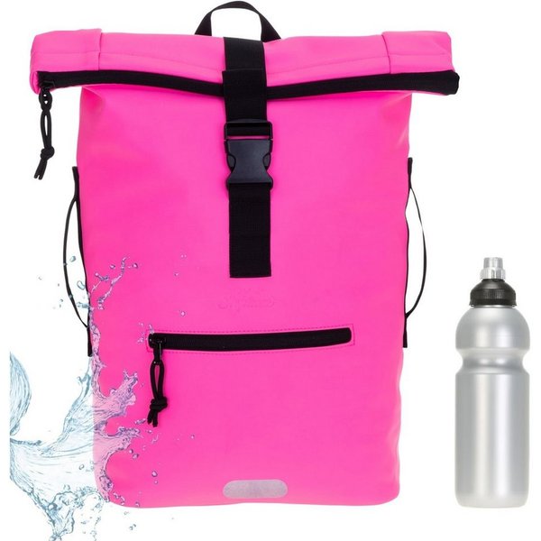 ELEPHANT Freizeitrucksack Time Bag aus Plane, Rucksack Laptoprucksack Daypack wasserabweisend + Trinkflasche