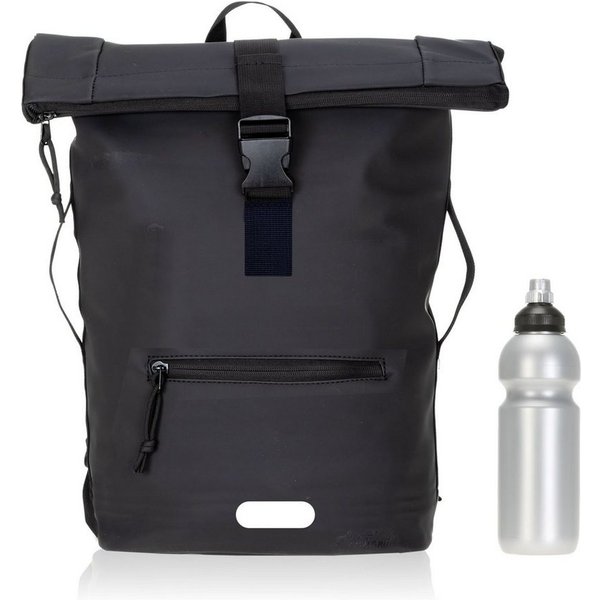 ELEPHANT Freizeitrucksack Time Bag aus Plane, Rucksack Laptoprucksack Daypack wasserabweisend + Trinkflasche