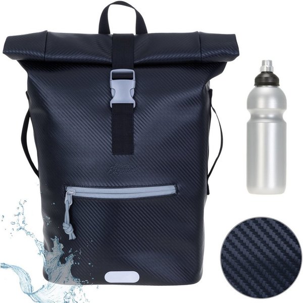 ELEPHANT Freizeitrucksack Time Bag aus Plane, Rucksack Laptoprucksack Daypack wasserabweisend + Trinkflasche