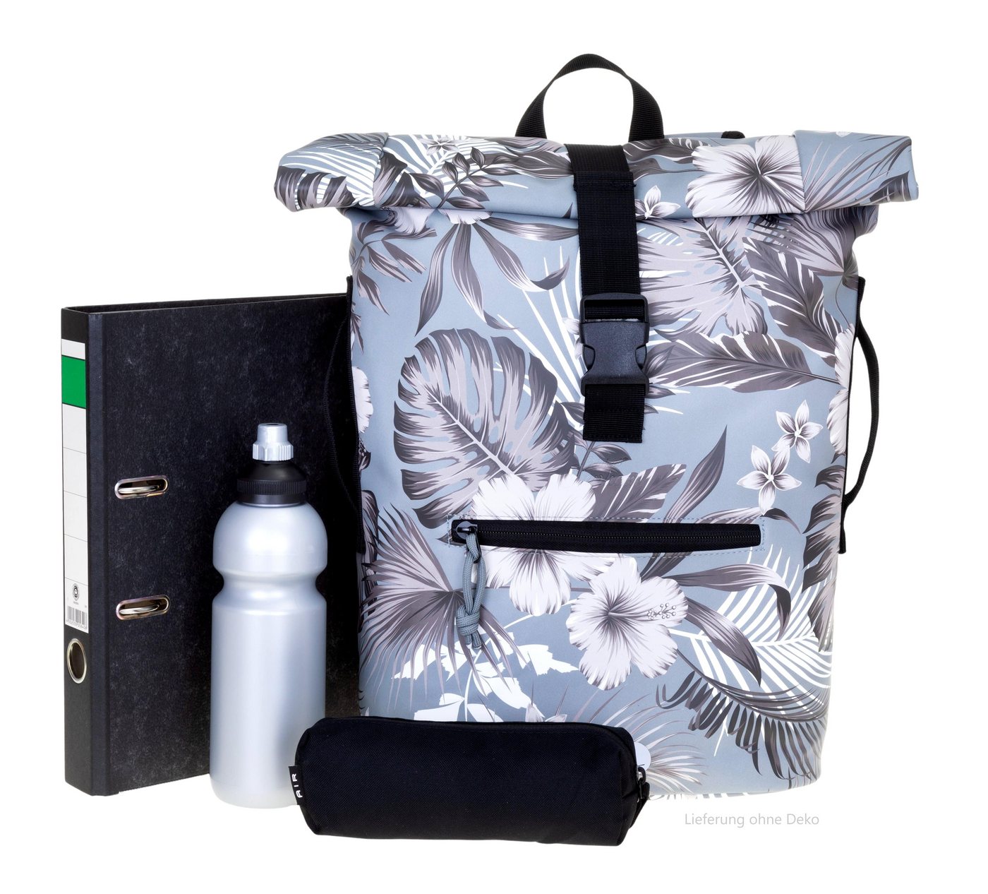 ELEPHANT Freizeitrucksack Time Bag aus Plane, Rucksack Laptoprucksack Daypack wasserabweisend + Trinkflasche – Bild 5 von 5