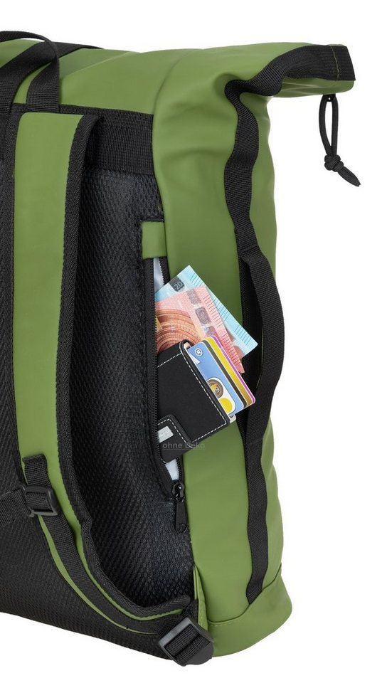 ELEPHANT Freizeitrucksack Time Bag aus Plane, Rucksack Laptoprucksack Daypack wasserabweisend + Trinkflasche – Bild 5 von 5