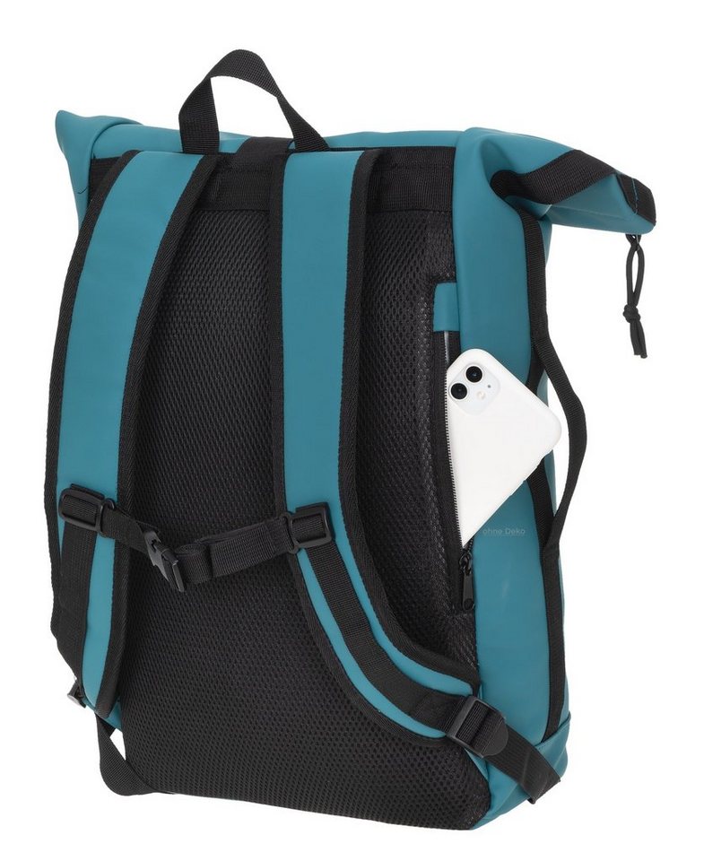 ELEPHANT Freizeitrucksack Time Bag aus Plane, Rucksack Laptoprucksack Daypack wasserabweisend + Trinkflasche – Bild 4 von 5