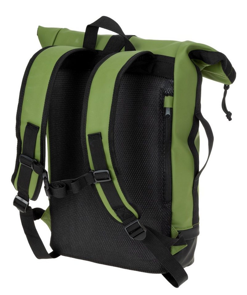 ELEPHANT Freizeitrucksack Time Bag aus Plane mit Bodenfach, Rucksack Laptoprucksack Daypack wasserabweisend + Trinkflasche – Bild 5 von 5