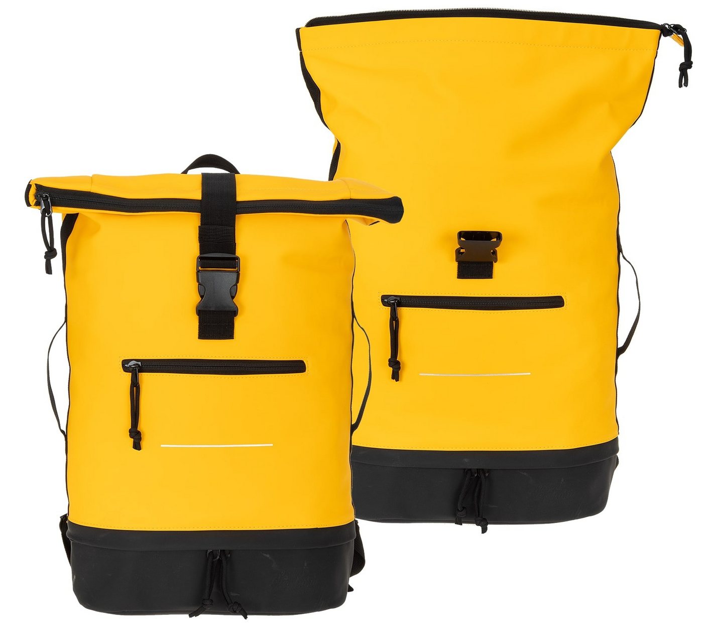 ELEPHANT Freizeitrucksack Time Bag aus Plane mit Bodenfach, Rucksack Laptoprucksack Daypack wasserabweisend + Trinkflasche – Bild 4 von 5